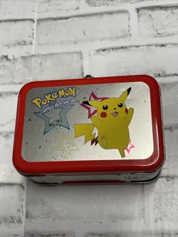 Nintendo Pokemon Gotta Catch'em All! Pikachu Tin Box Red Rare Made In Korea Vtg - Image 1