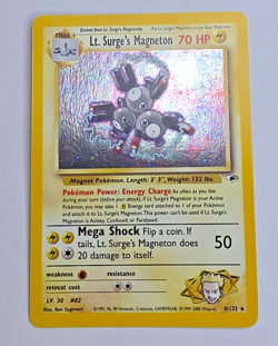 Pokemon TCG Lt. Surge's Magneton Gym Heroes 8/132 Holo Unlimited Rare - Image 1