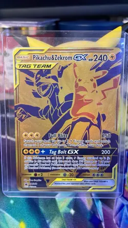 Pokemon Pikachu & Zekrom GX Black Star Promos SM248 Near Mint Condition - Image 1
