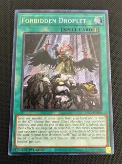 Yugioh! | Forbidden Droplet (Secret Rare) RA01-EN064 1st Edition Near Mint NM - Image 1