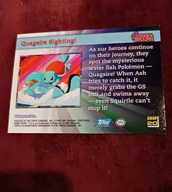 Pokemon Quagsire Sighting! Card Foil Screen Snaps Snap 20 English Rare - Image 2