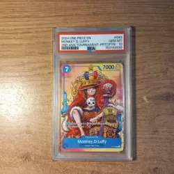 PSA 10 - Monkey D. Luffy P-043 - One Piece 2nd Anniversary Tournament Promo - Image 1