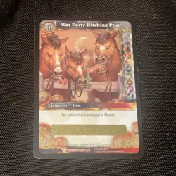World of Warcraft TCG War Party Hitching Post Foil Equipment Item Loot - Image 1