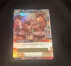World of Warcraft TCG War Party Hitching Post Foil Equipment Item Loot - Image 2