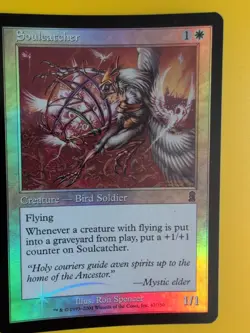 Soulcatcher. Bird Soldier MTG Card. Odyssey.Old Border FOIL. - Image 3