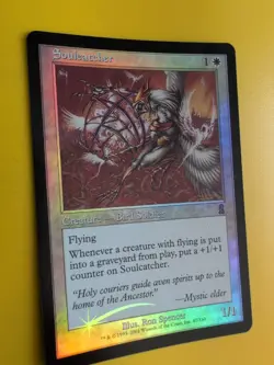Soulcatcher. Bird Soldier MTG Card. Odyssey.Old Border FOIL. - Image 5