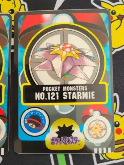 Sealdass Strayu Starmie Sticker Bandai Pokemon Card Japanese 120 And 121 - Image 5