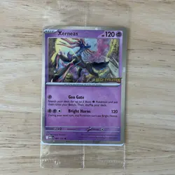 Pokemon Xerneas Mega Evolution Stamped Holo Rare 064/132 English TCG 2025 Sealed - Image 1