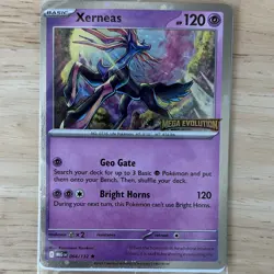 Pokemon Xerneas Mega Evolution Stamped Holo Rare 064/132 English TCG 2025 Sealed - Image 2