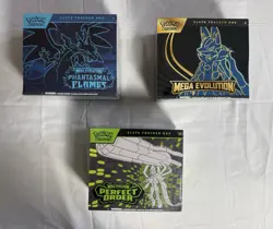Pokemon ETB Lot Sealed Phantasmal Flames Mega Evolution Perfect Order New Sealed - Image 2