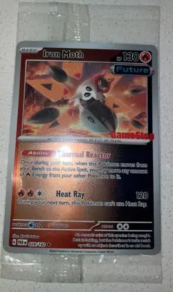 Pokemon Iron Moth 028/182 Paradox Rift GameStop Promo SEALED - Image 2