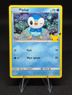 Pokemon Piplup 20/25 McDonald's 25th Anniversary Holo - Image 1