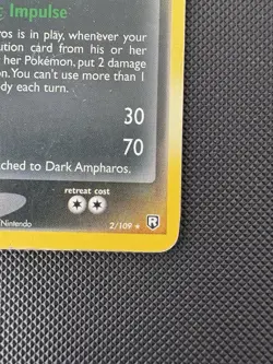 Pokemon TCG Dark Ampharos 2/109 Team Rocket Returns Holo 2004 - Image 3