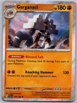 GARGANACL 123/193 R PALDEA EVOLVED POKEMON HOLO NM/M - Image 1