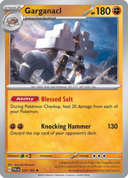 GARGANACL 123/193 R PALDEA EVOLVED POKEMON HOLO NM/M - Image 3
