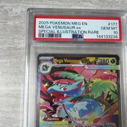 Pokemon Mega Venusaur ex Special Illustration Rare Holo 177/132 PSA 10 2025 - Image 5