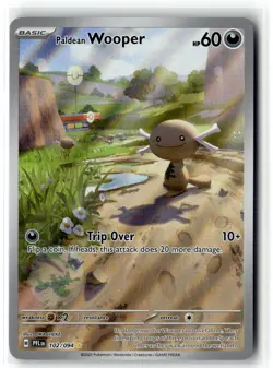 Paldean Wooper 102/094 Illustration Rare Phantasmal Flames Pokemon NM b3 - Image 1