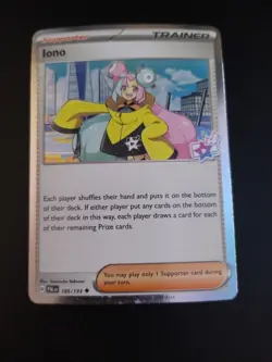Iono - 185/193 - Cosmos Holo Stamped - Pokemon Paldea Evolved - NM - Image 1