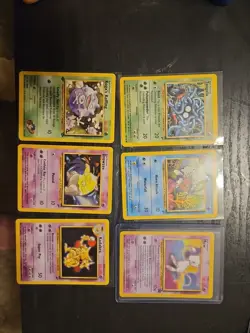 vintage pokemon cards (6) 1st & 2nd edition - Image 1