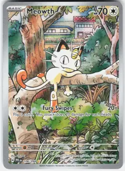 Pokemon Meowth 106/094 Illustration Rare Phantasmal Flames Pokemon Near Mint C - Image 1