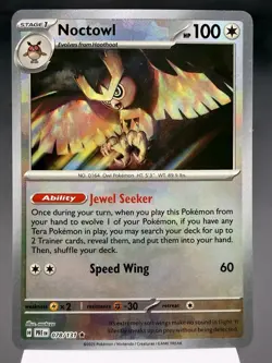 Noctowl 078/131 - Master Ball Reverse - Prismatic Evolutions Pokemon Card MINT - Image 1