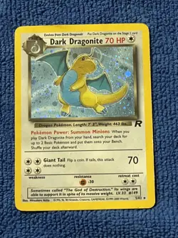 Pokemon Dark Dragonite 5/82 Team Rocket-Unlimited Edition Holo Swirl HP - Image 3
