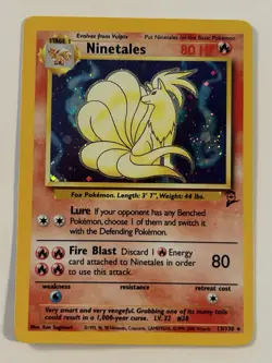 Pokemon TCG Ninetales Base Set 2 13/130 Holo Unlimited Holo Rare LP - Image 1