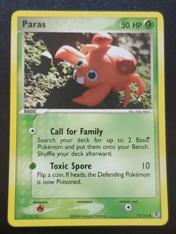 Paras 72/112 EX FireRed & LeafGreen (2004) 50 HP Common Regular English - Image 1