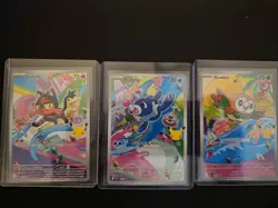 Pokemon First Partner Illustration Set Series 1 Promo's 43, 44, 45 - Image 1