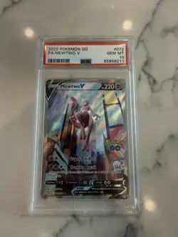 The Pokemon Company Mewtwo V Pokemon GO Holo Full Art PSA 10 2022 072/078 - Image 1