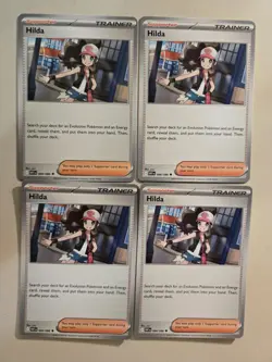 Hilda 084 Uncommon 086 White Flare Pokemon Near Mint Playset [Set of 4] - Image 1
