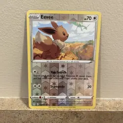 Eevee 125/203 w/ Rayquaza - SWSH Evolving Skies - Reverse Holo Pokemon 2021 - NM - Image 1
