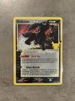 NM Umbreon Gold Star Holo Pokemon Card Celebrations Classic Collection #17/17 - Image 1
