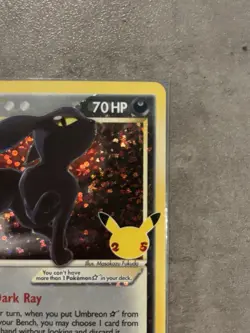 NM Umbreon Gold Star Holo Pokemon Card Celebrations Classic Collection #17/17 - Image 3