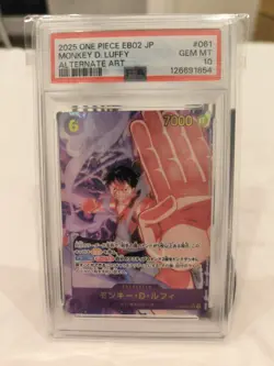 One Piece 2025 Japanese Monkey.D.Luffy Secret #EB02-061 Alt Art PSA 10 - Image 1