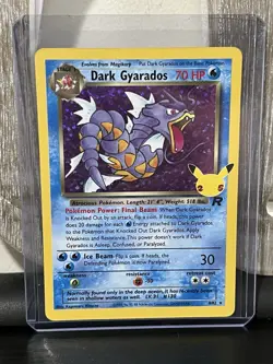 Pokemon Dark Gyarados Holo TCG Card Celebrations Classic Collection 8/82 - Image 1