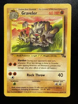 FREE SHIPPING Pokemon TCG Graveler Fossil 37/62 Unlimited Uncommon - Image 1