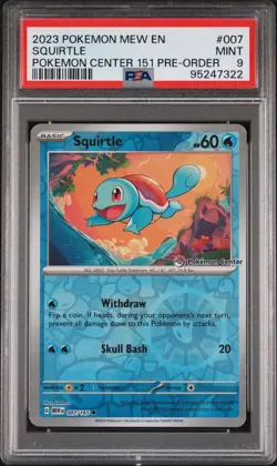 2023 Pokemon Squirtle Pokemon Center Stamped Promo #007 PSA 9 - Image 1