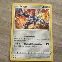 2020 POKEMON VIVID VOLTAGE DIALGA 121/185 HOLO (RARE) - Image 1