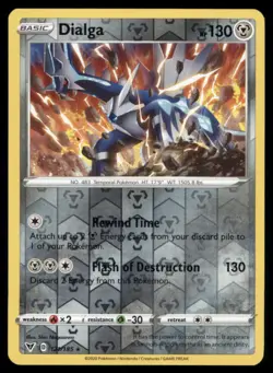 Dialga 121/185 Holo Rare Vivid Voltage Pokemon Reverse Holo Near Mint - Image 1