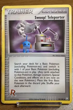 Pokemon Swoop! Teleporter 92/109 Team Rocket Returns 2004 Moderately Played - Image 1