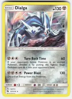 Dialga 127/214 Holo Rare Lost Thunder Pokemon Holo Lightly Played - Image 2