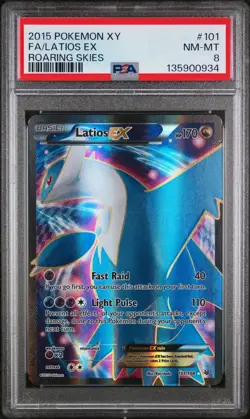 Latios EX #101 2015 Pokemon Xy Roaring Skies PSA 8 - Image 1