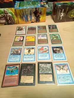 magic the gathering lot of 16 vintage cards (1994)unplayed - Image 1