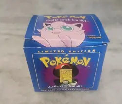 VINTAGE Pokemon 23k Gold-Plated 1999 Jigglypuff VHTF - Image 1