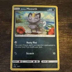 Pokemon Company Alolan Meowth SM51 Promo Regular Pokemon Promos ENG 2017 60 HP - Image 1