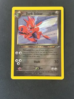 Pokemon TCG Dark Scizor Neo Destiny 9 Holo Unlimited Holo Rare NM - Image 1