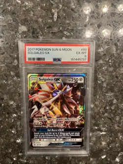 2017 Pokemon Sun And Moon Solgaleo GX PSA 6 Fresh Slab Looks Nicer - Image 1