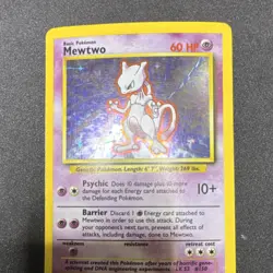 Pokemon Mewtwo Base Set 10/102 Unlimited Holo Rare English WotC 1999 60 HP - Image 2