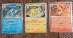Pokemon Flareon 167, Vaporeon 168, Jolteon 169, SVP Prismatic Evolutions Promos - Image 1
